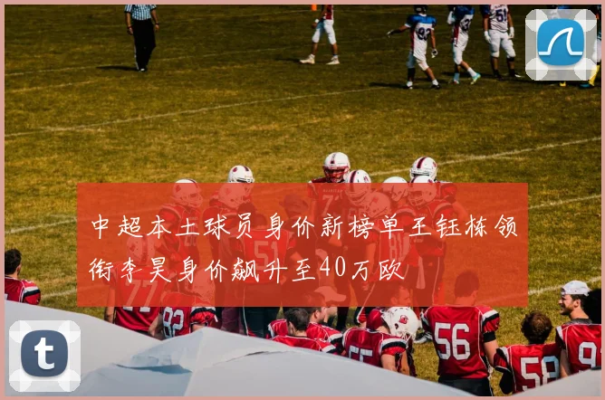 中超本土球员身价新榜单王钰栋领衔李昊身价飙升至40万欧